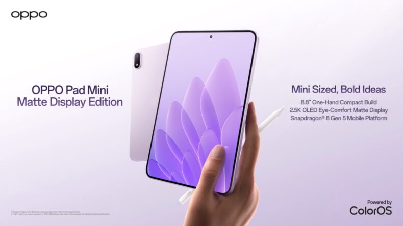 Oppo Pad Mini представили: OLED 8,8″ и Snapdragon 8 Gen 5