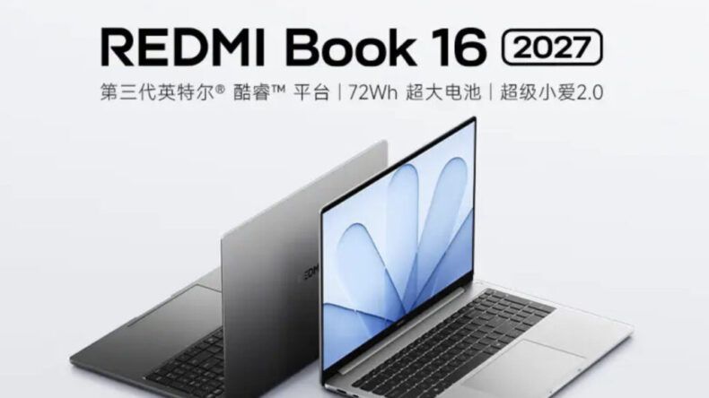 Redmi Book 16 (2027): тизер подтвердил 16-дюймовый экран и цифровой блок